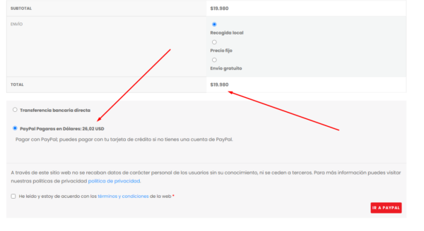 divisa convertida a dolares