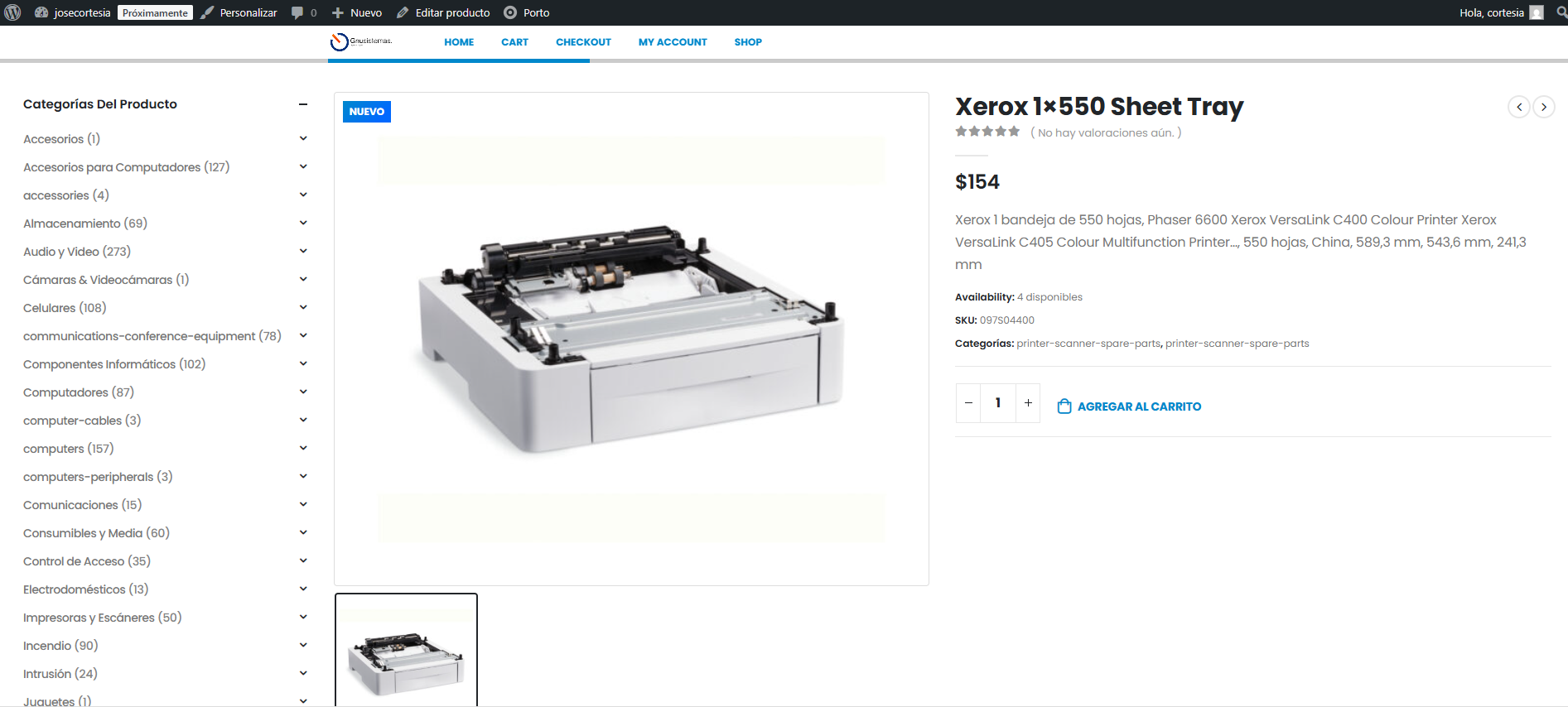 ficha tecnica de producto e imagenes