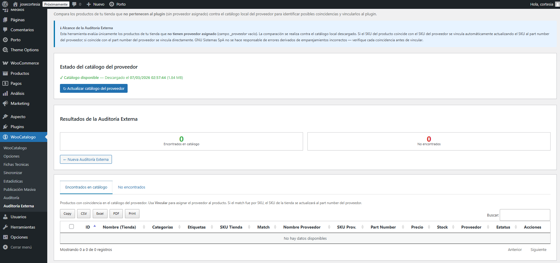 productos que no estan en el proveedor y si en al tienda